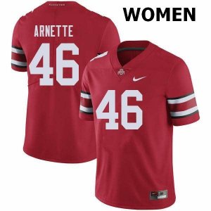 Women's Ohio State Buckeyes #46 Damon Arnette Red Nike NCAA College Football Jersey Check Out LBP3144JL